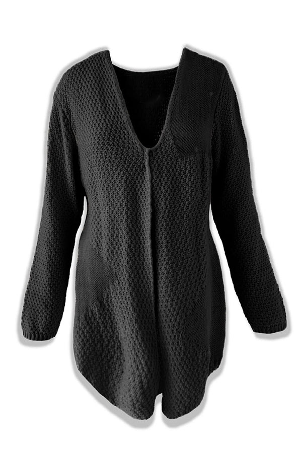 Cardigan douillet mi-long à manches longues