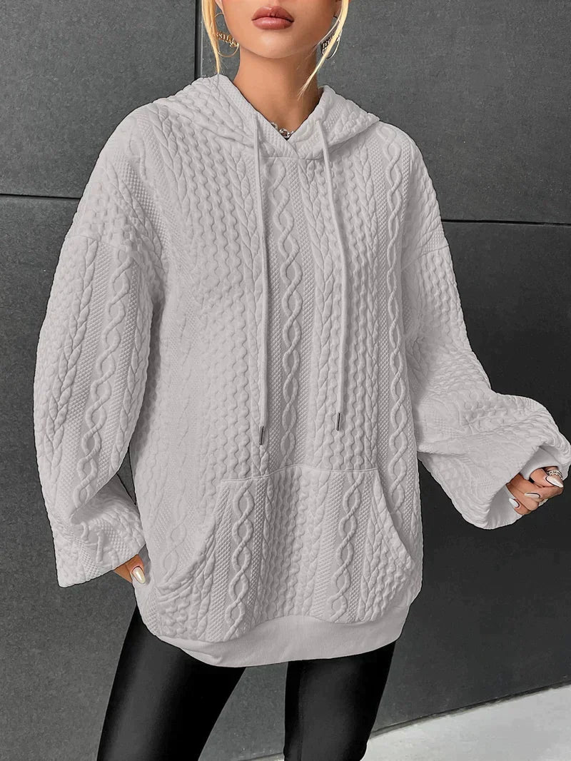 Pull surdimensionné capuche cordon de serrage oversize