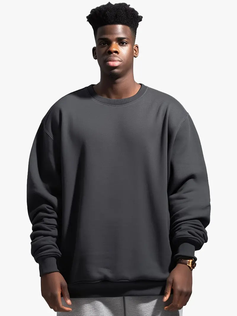 Pull décontracté à col rond pour homme