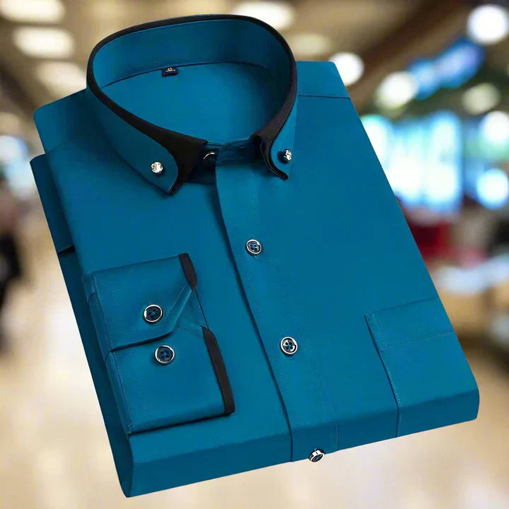 Chemise élégante à manches longues pour homme, classique