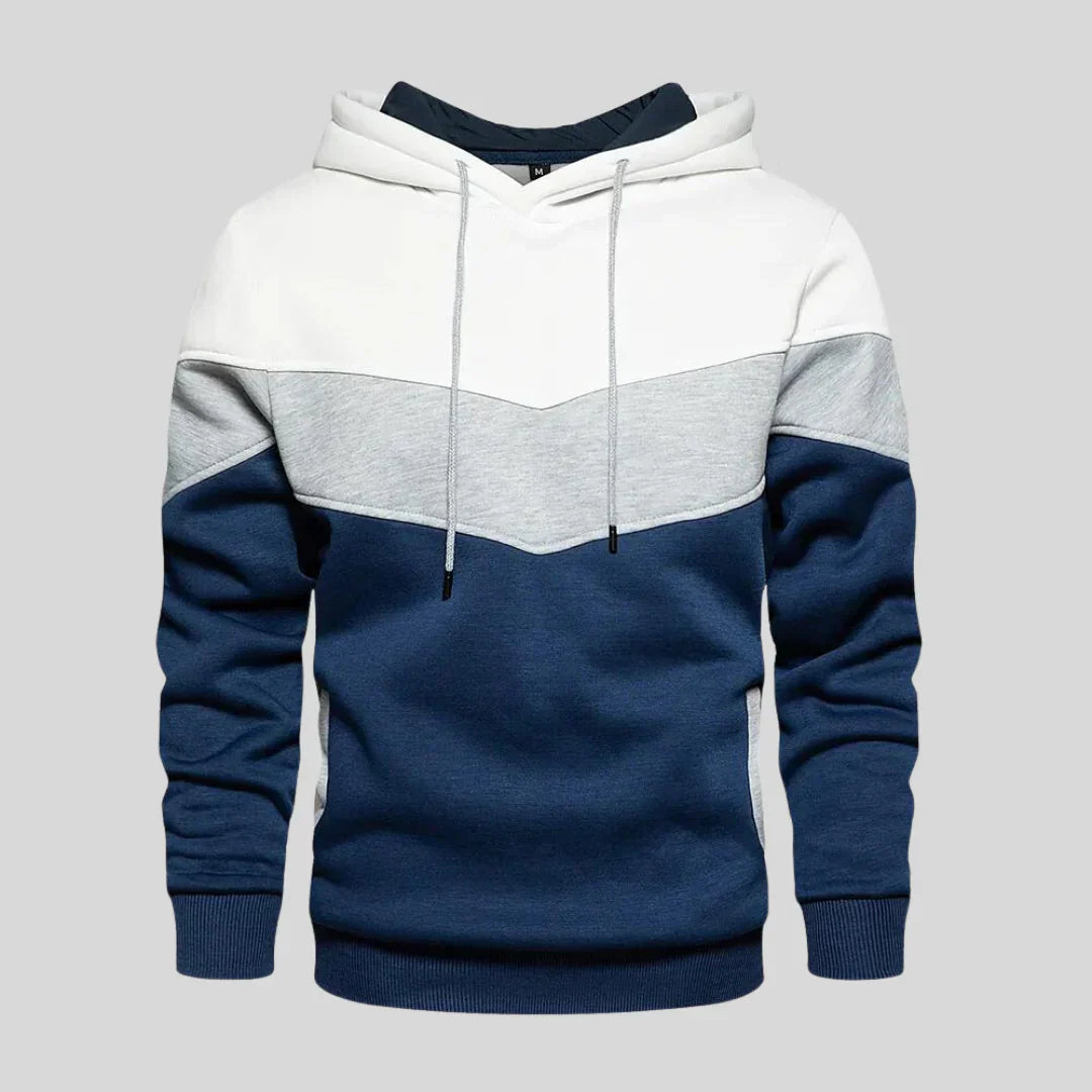 Pull tricoté patchwork pour hommes moderne