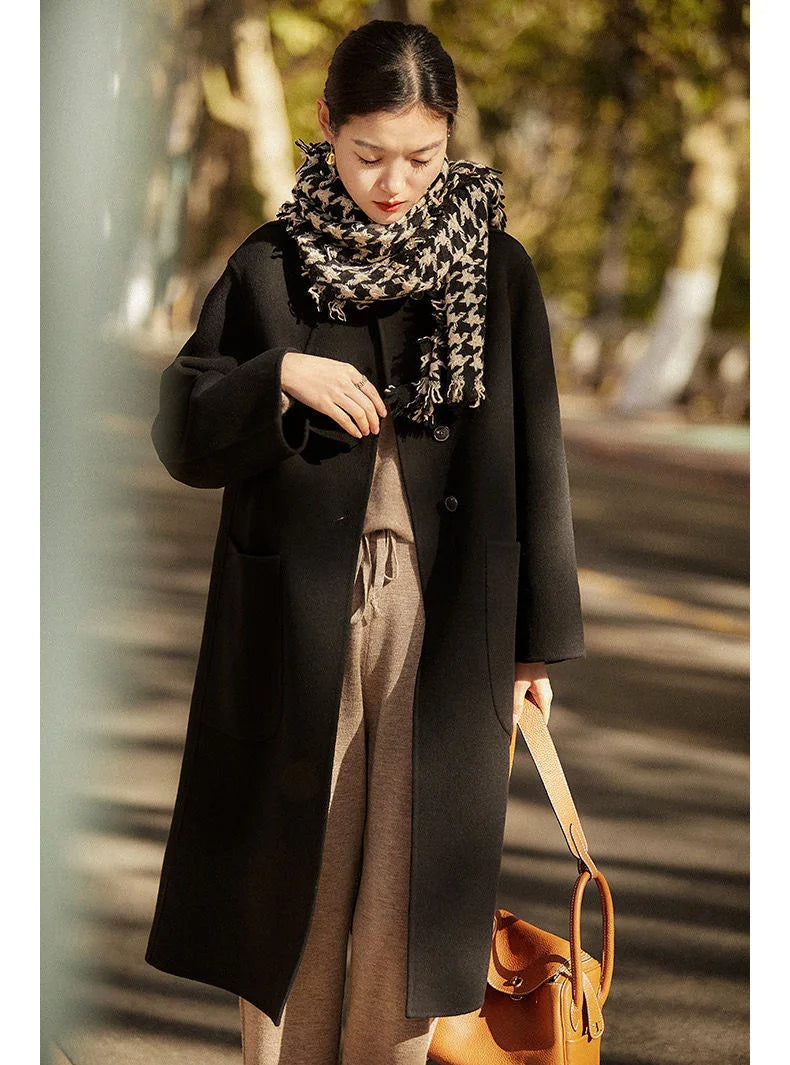Manteau classique en laine élégant pour femme