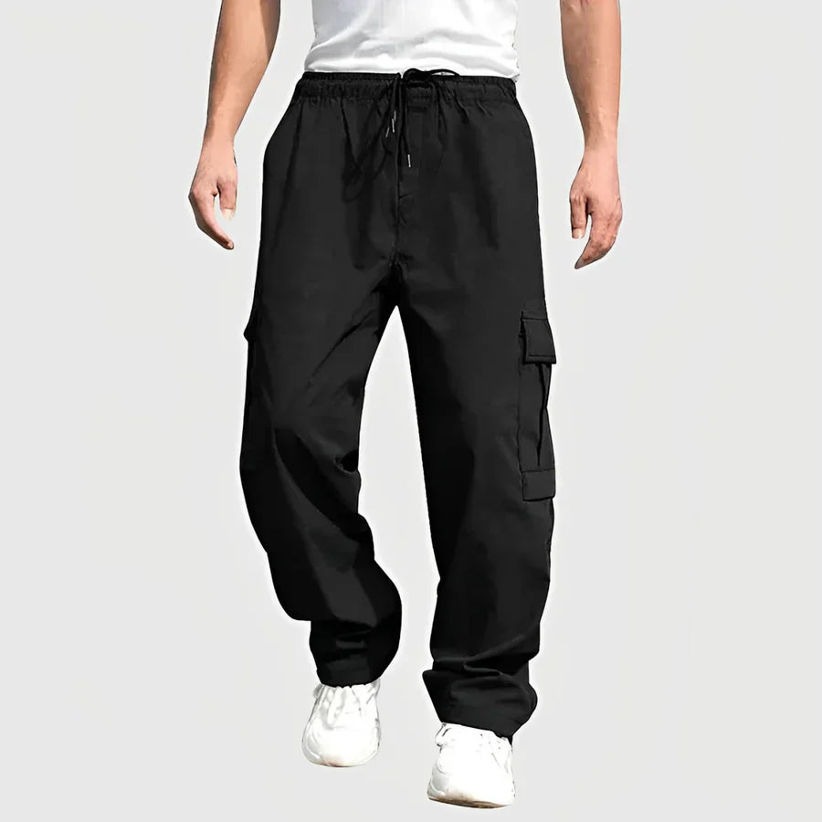 Pantalon cargo confortable avec cordon de serrage
