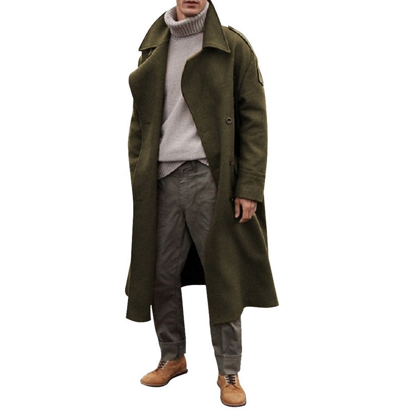 Manteau en laine pour homme Design élégant Double boutonnage