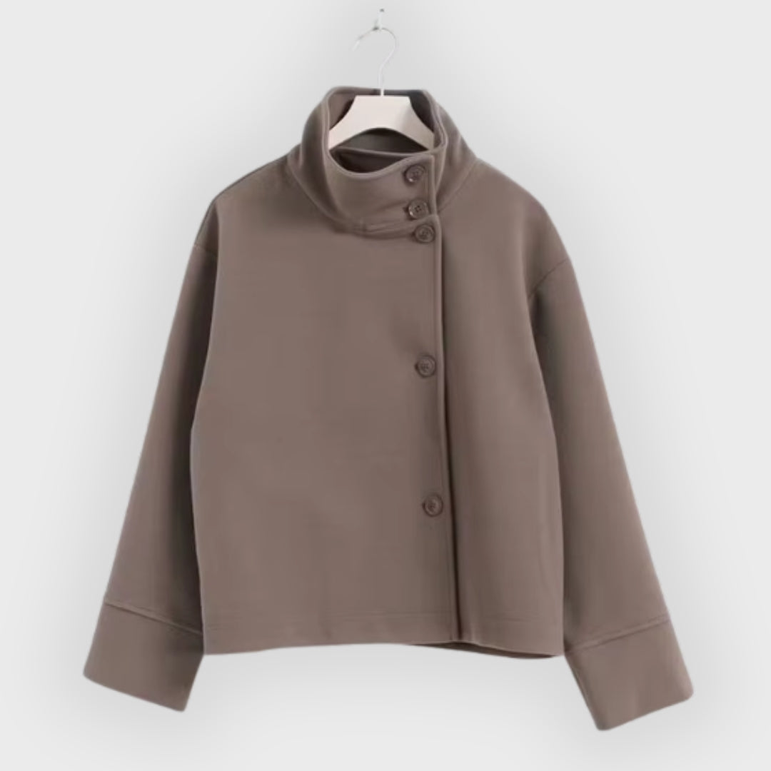 Manteau court de luxe double boutonnage femme
