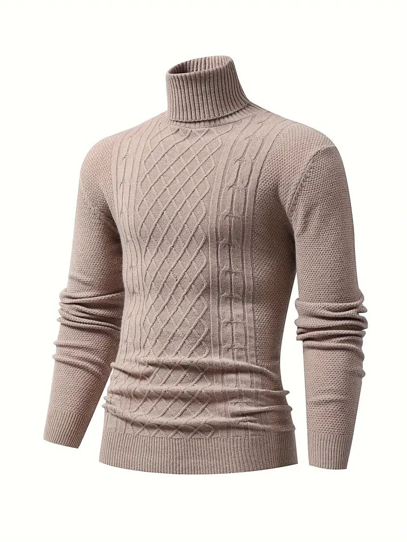 Pull roulé décontracté homme