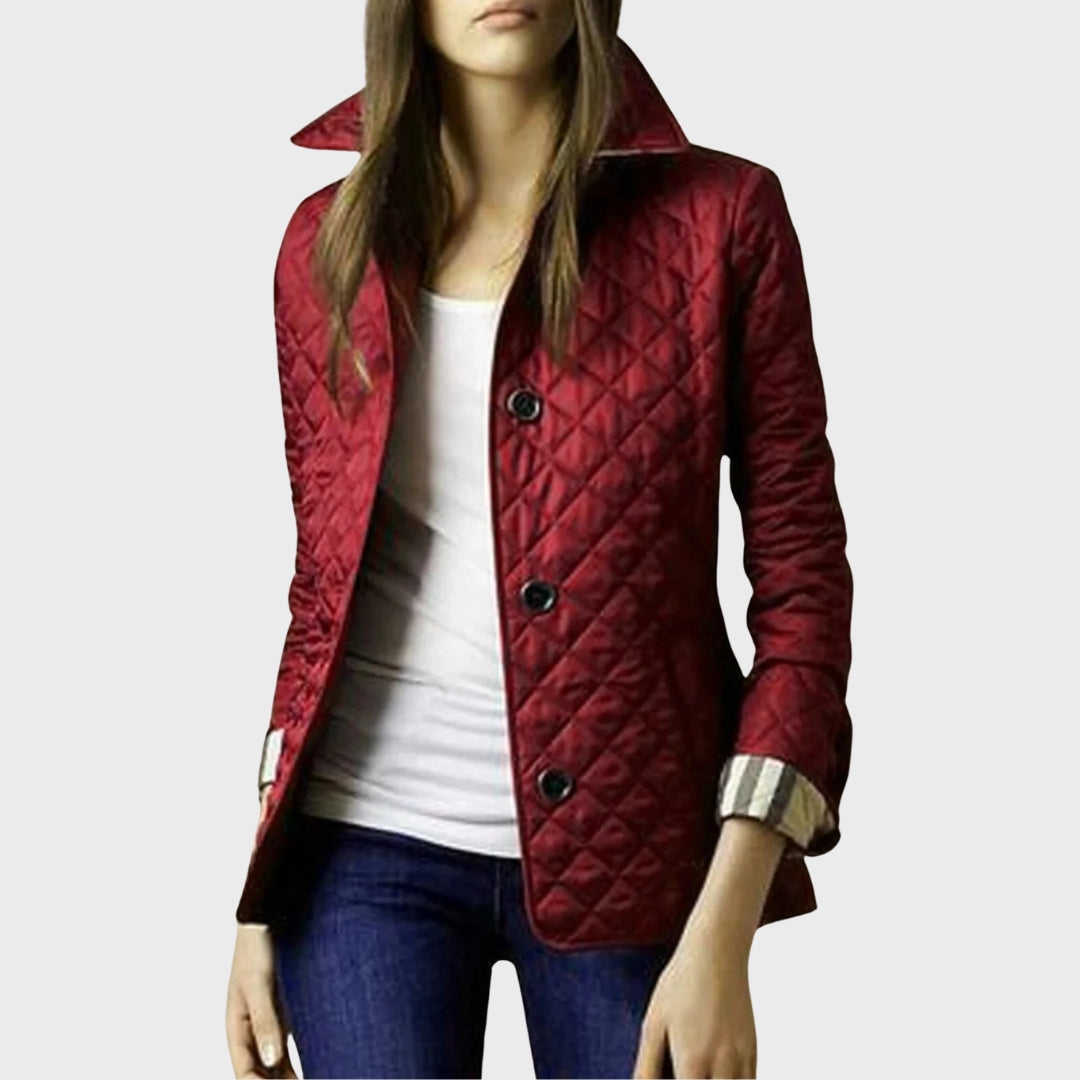 Veste matelassée élégante à col rabattu
