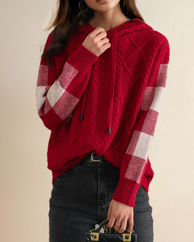 Sweat à capuche élégant en jacquard