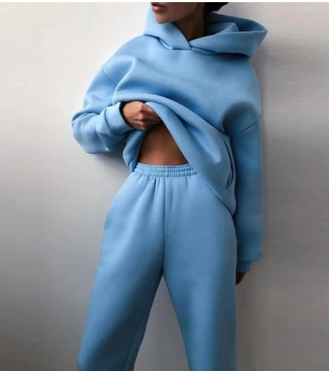 Ensemble deux pièces mode Sweat à capuche Décontracté Chic