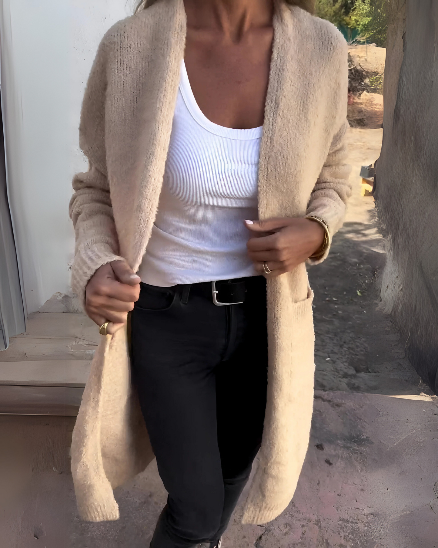 Gilet en maille confortable avec poches