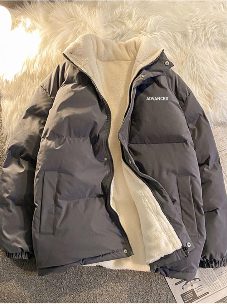 Veste courte matelassée unie pour femme, style sportif