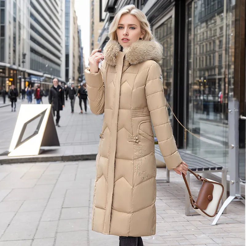 Veste d'hiver longue et élégante pour femme