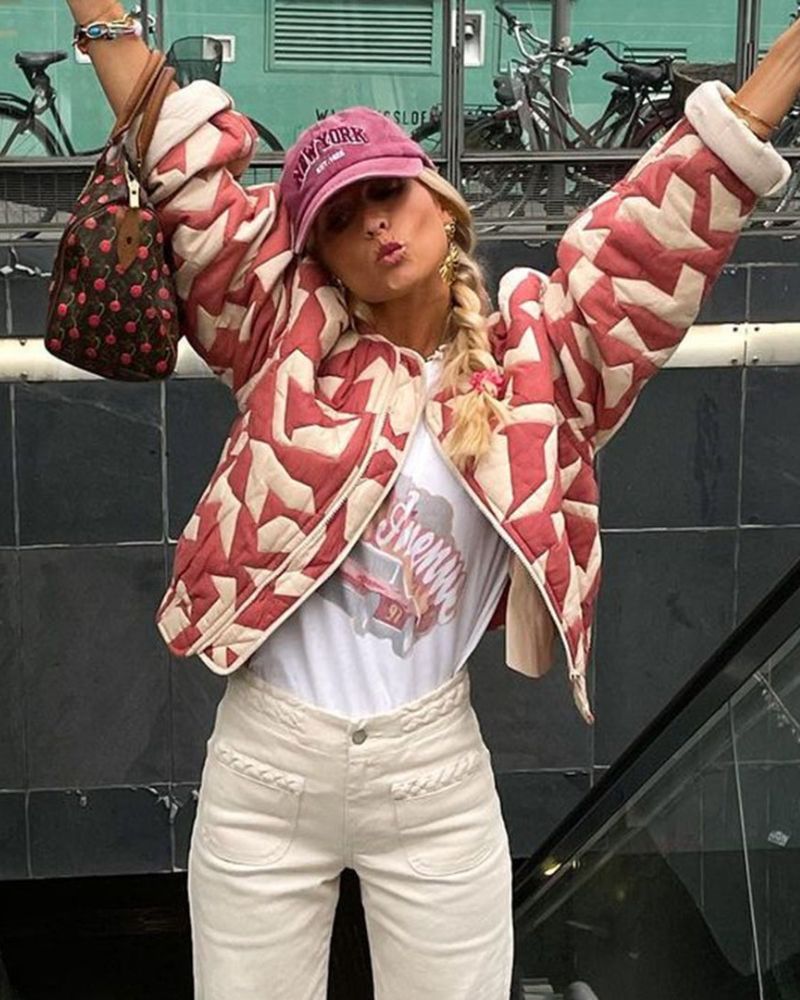 Veste femme colorée style vintage