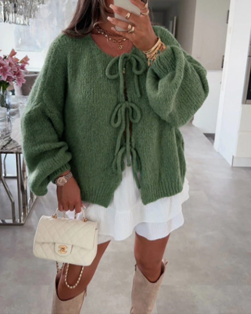 Gilet Femme Chic Décontracté à Lacets