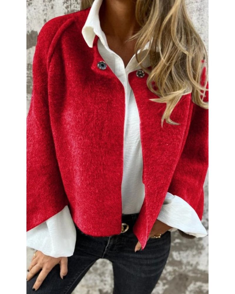 Veste élégante en laine pour femme, design de luxe