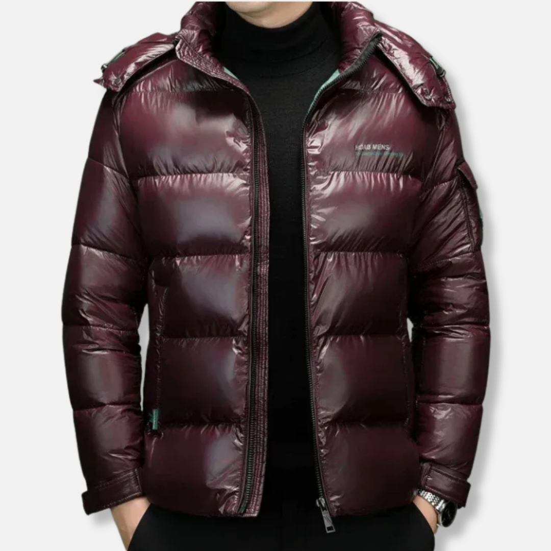 Veste d'hiver matelassée pour femme avec capuche et col montant