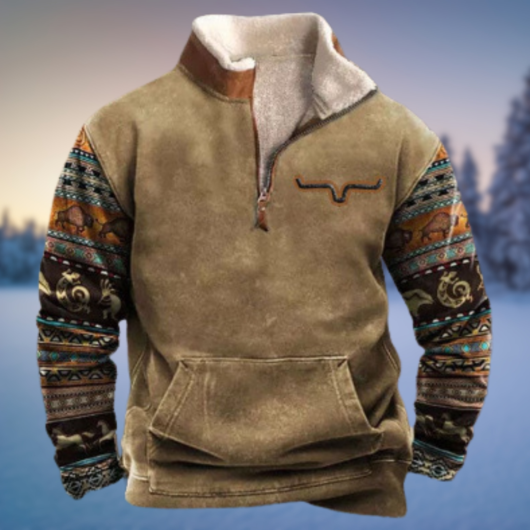 Pull pour homme, décontracté, hivernal, demi-fermeture éclair