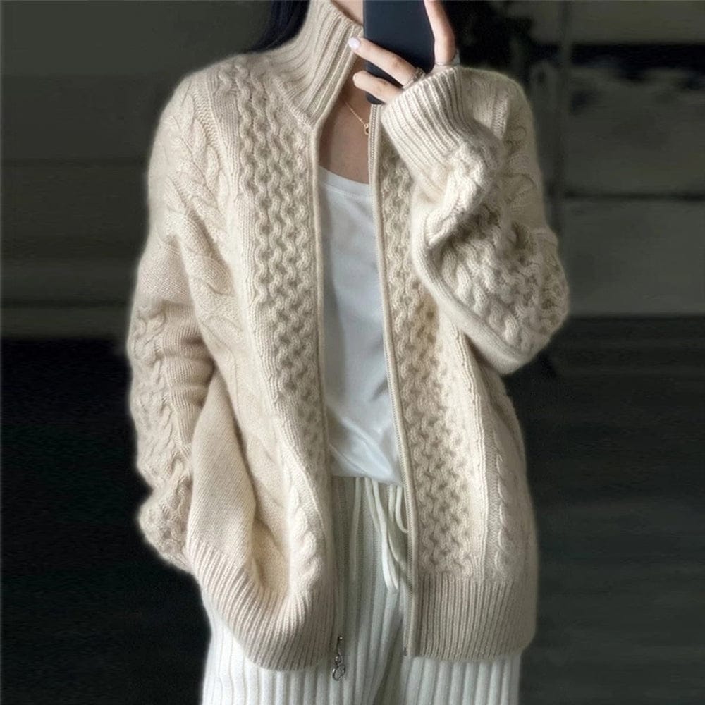 Winterstrickjacke Elegantes Design Modern - IdealeKleiden