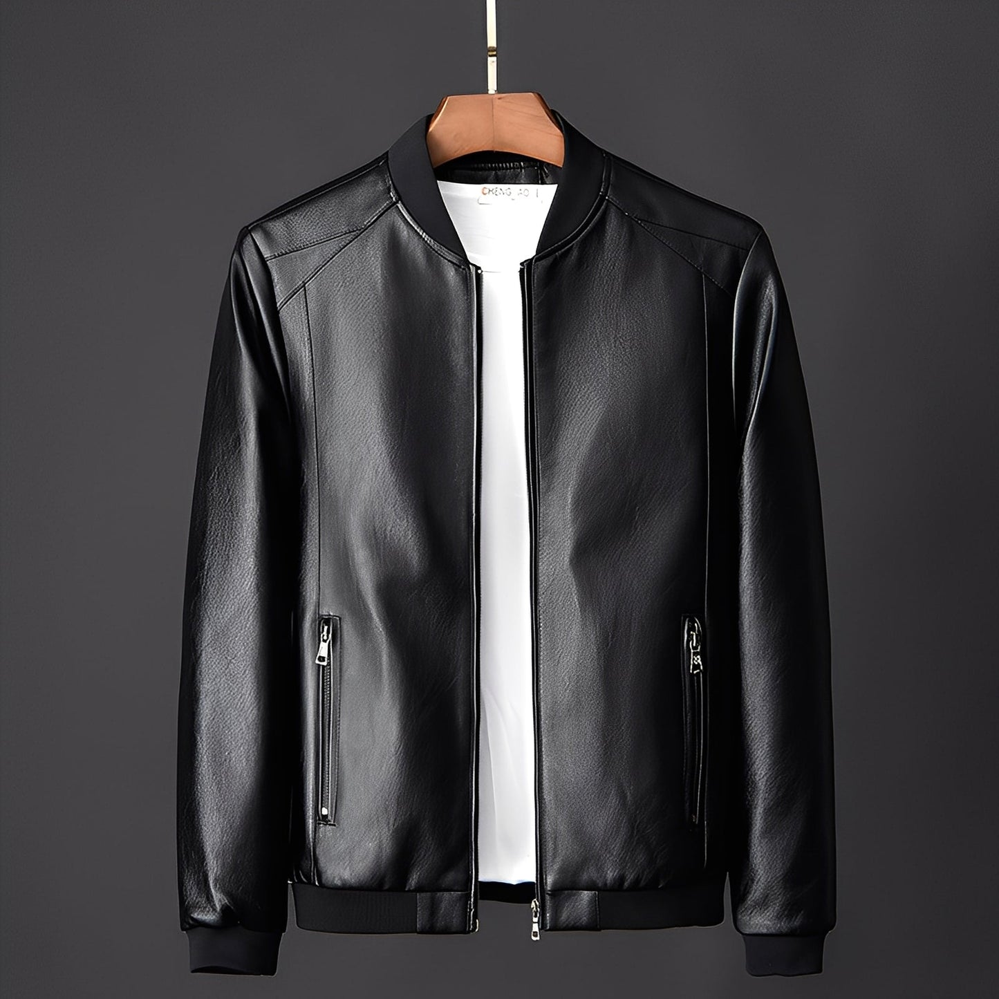 Blouson en cuir sur mesure pour homme style motard