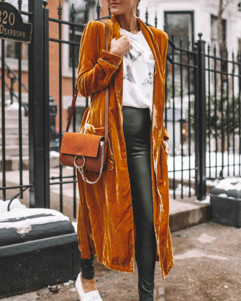 Veste élégante pour femme, manches longues, unie