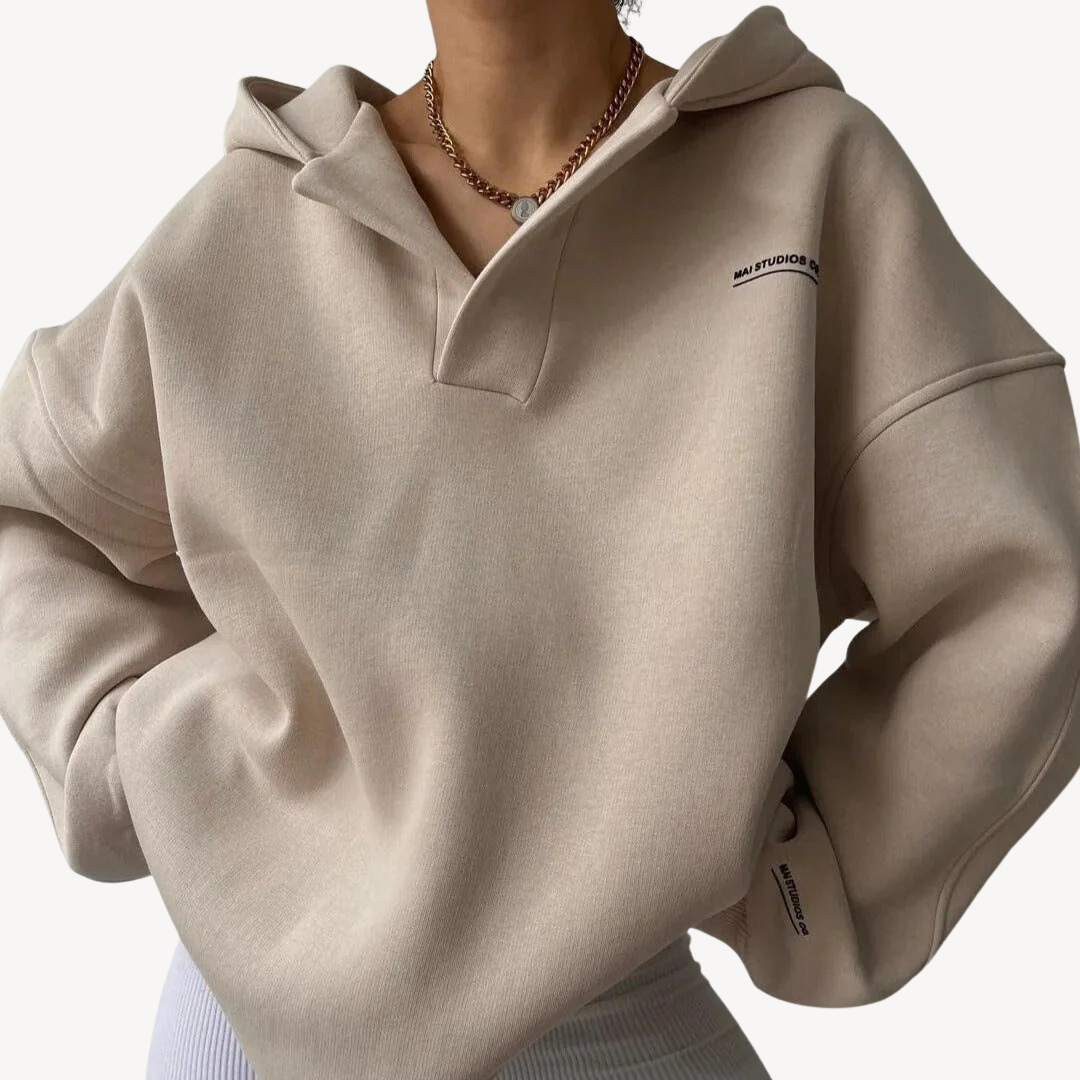 Sweat à capuche polaire femme ample
