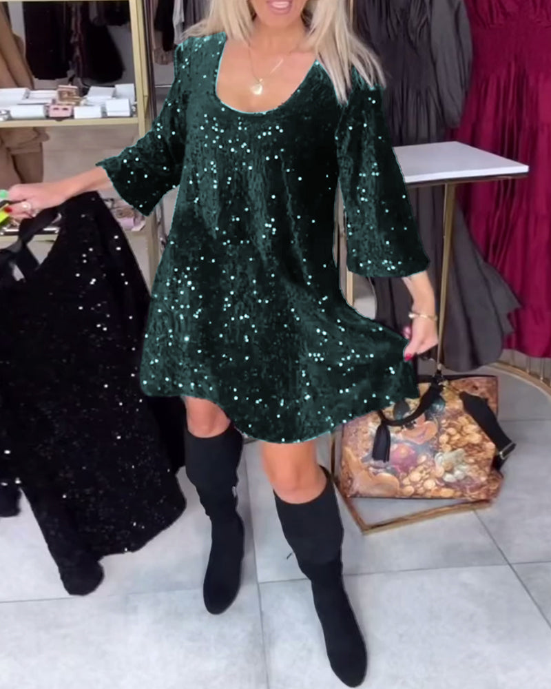 Robe élégante Paillettes Décolleté ouvert