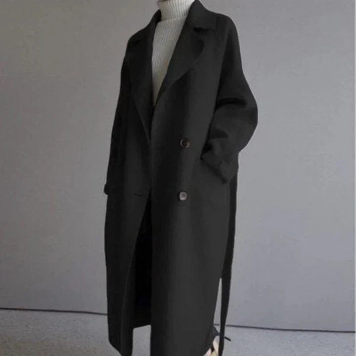 Élégant manteau noir pour femme