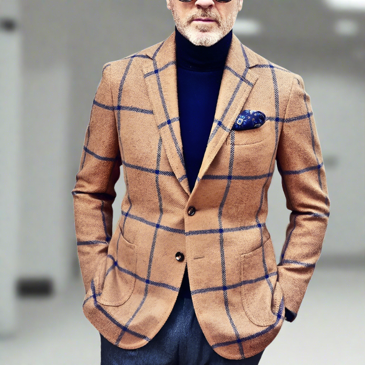 Blazer homme élégant à carreaux