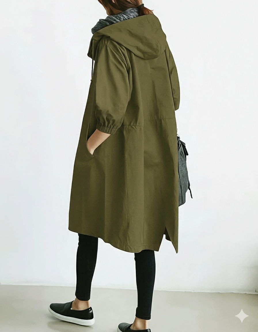 Trench-coat stylé avec capuche