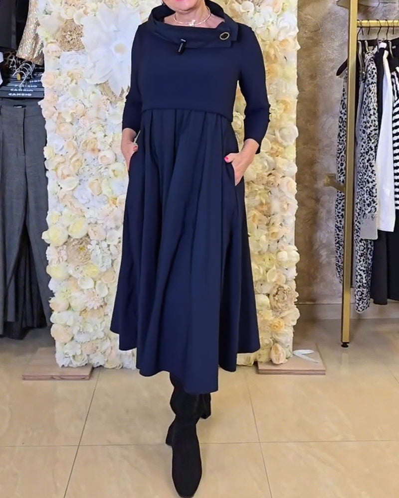 Robe trapèze unie et tendance