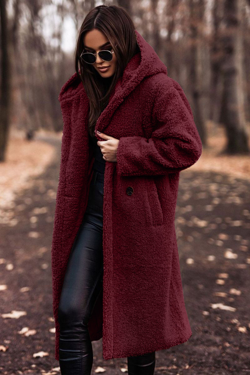 Manteau d'hiver en teddy doux pour femmes