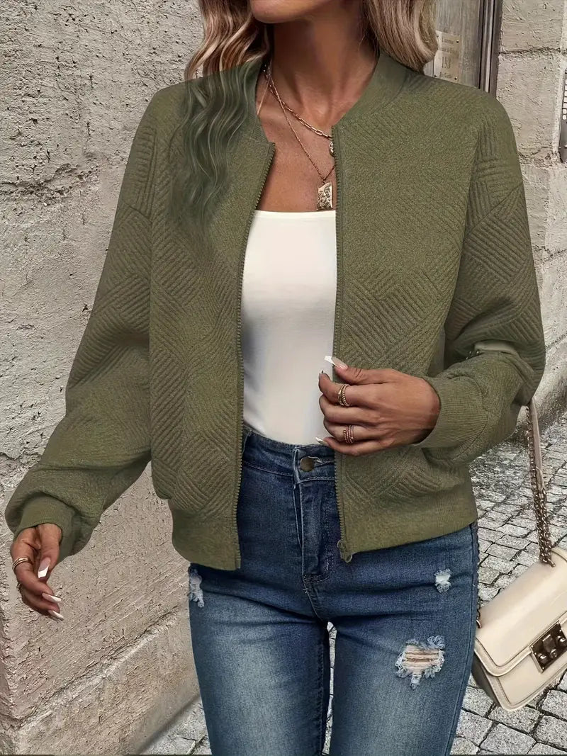Cardigan femme coupe moderne zippé