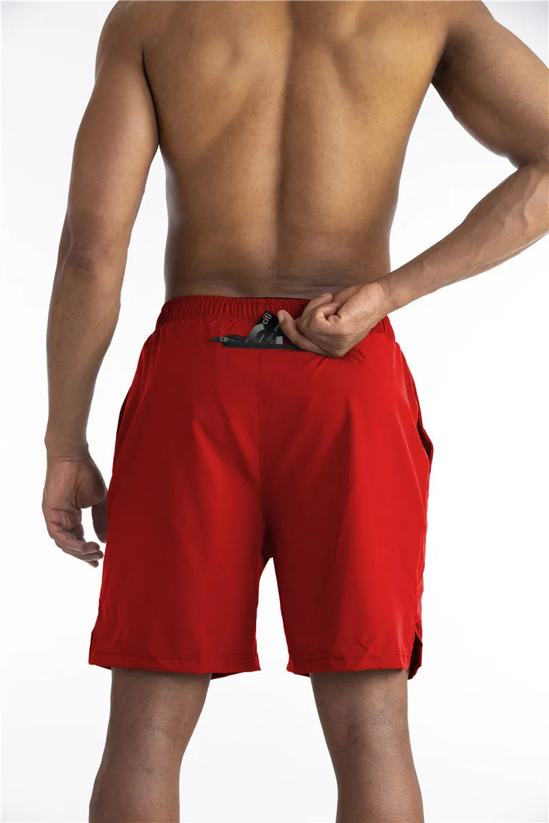 Shorts de sport 2 en 1 pour homme avec poches