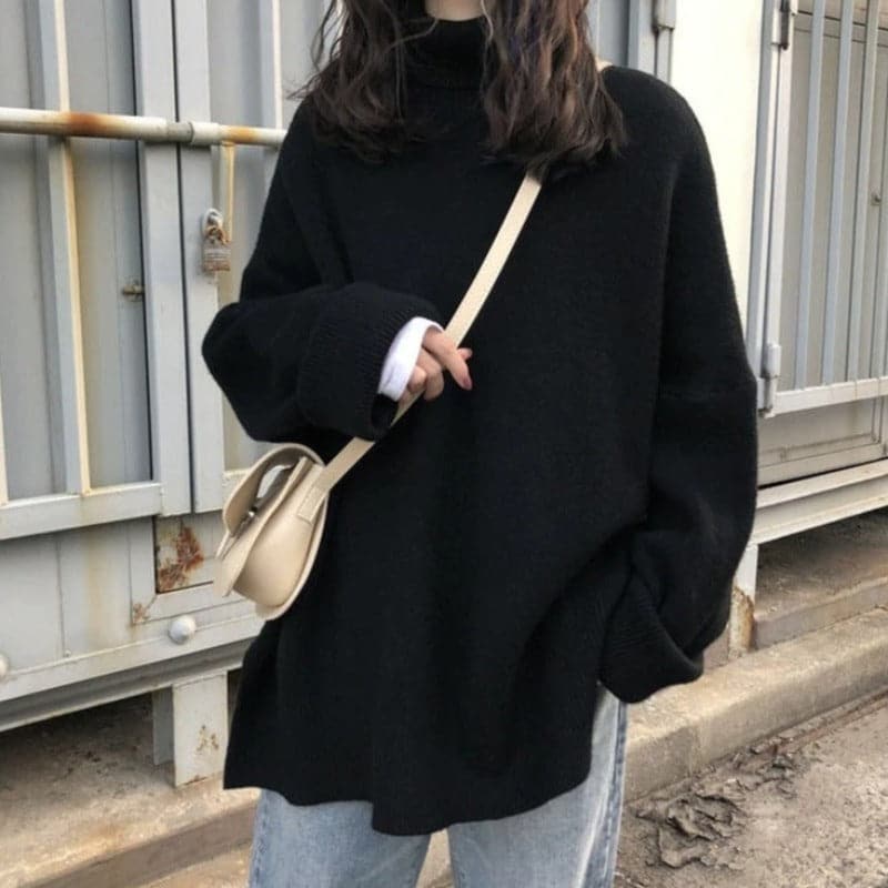 Pull-overs oversize doux à manches longues