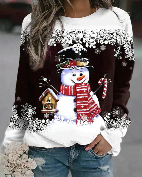 Robe d'hiver motif bonhomme de neige