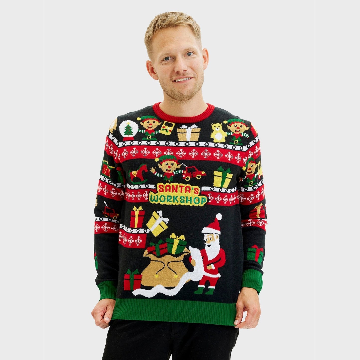 Weihnachtspullover Herren Santa Claus Design - IdealeKleiden