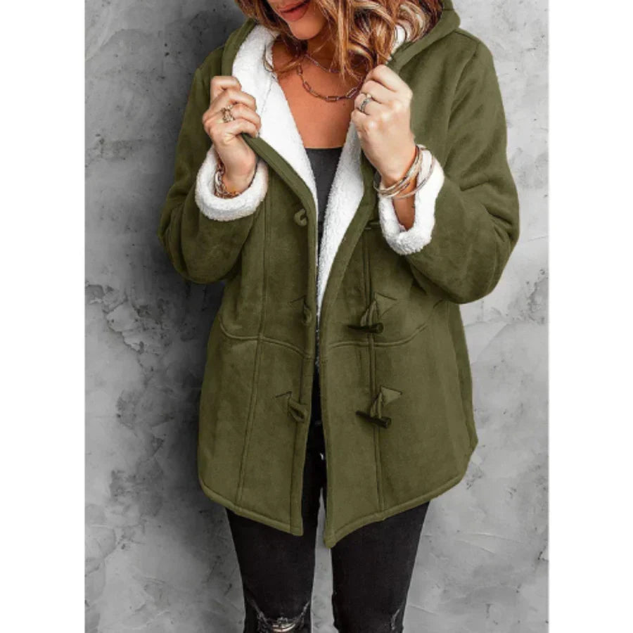Manteau d'hiver femme - Manteau en polaire avec capuche