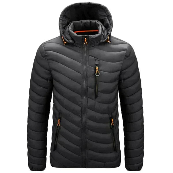 Doudoune imperméable pour homme avec capuche amovible