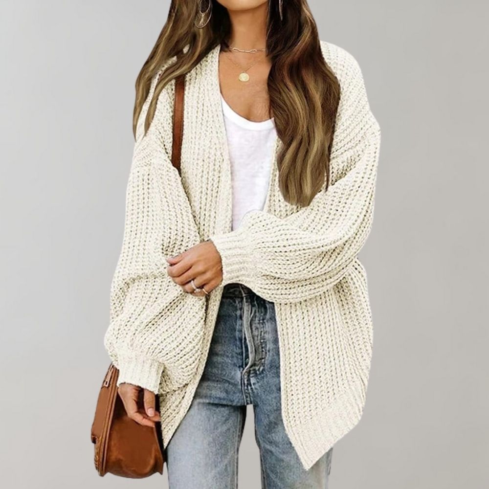Gilet en tricot tendance manches bouffantes oversize