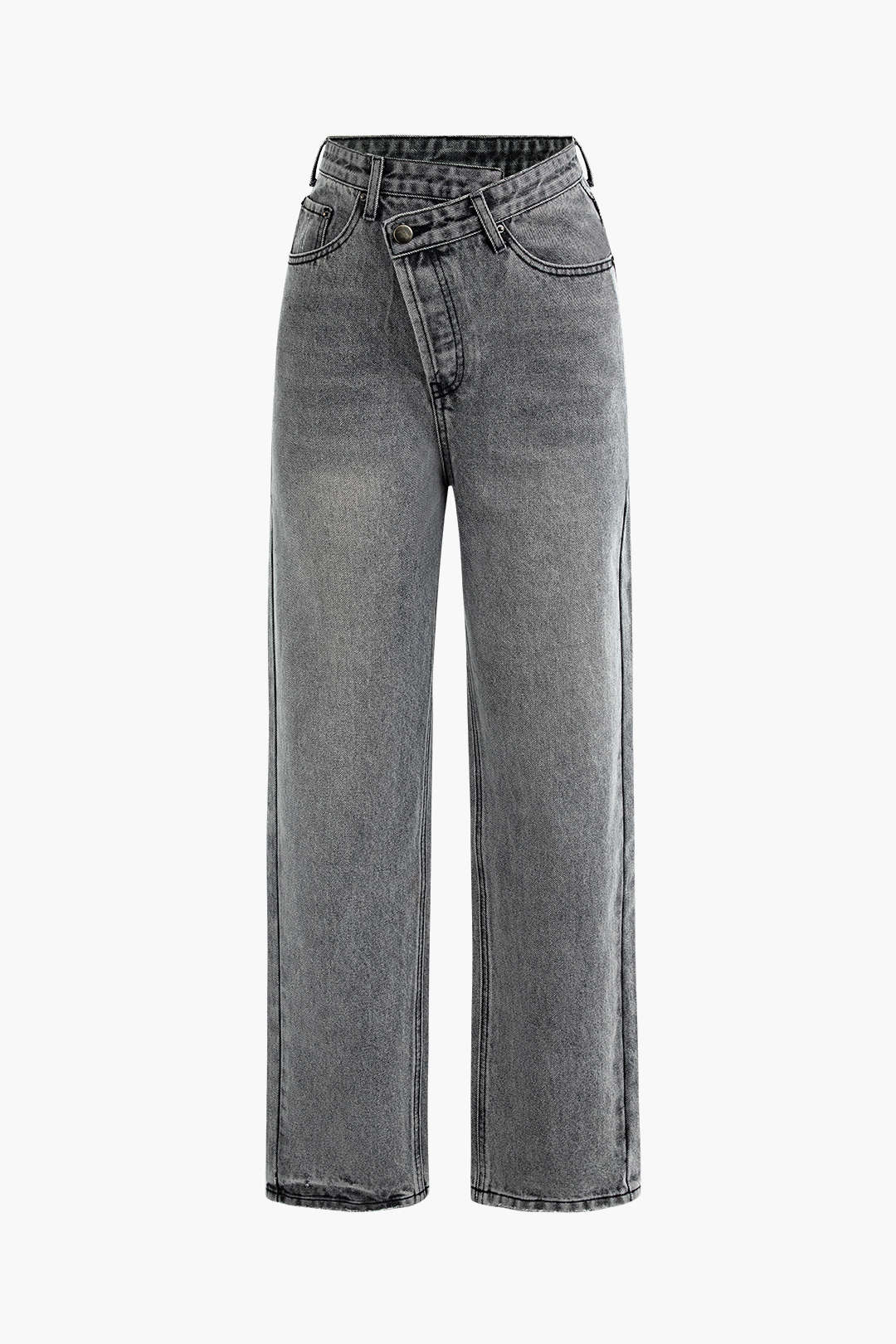 Jeans femme Coupe haut de gamme Asymétrique Moderne