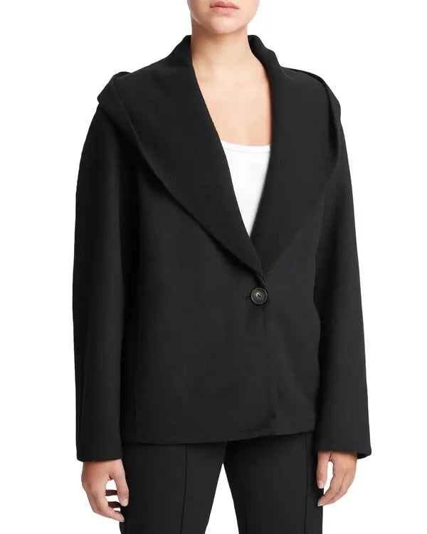 Manteau long d'hiver noir pour femme - Trench-coat élégant pour femmes