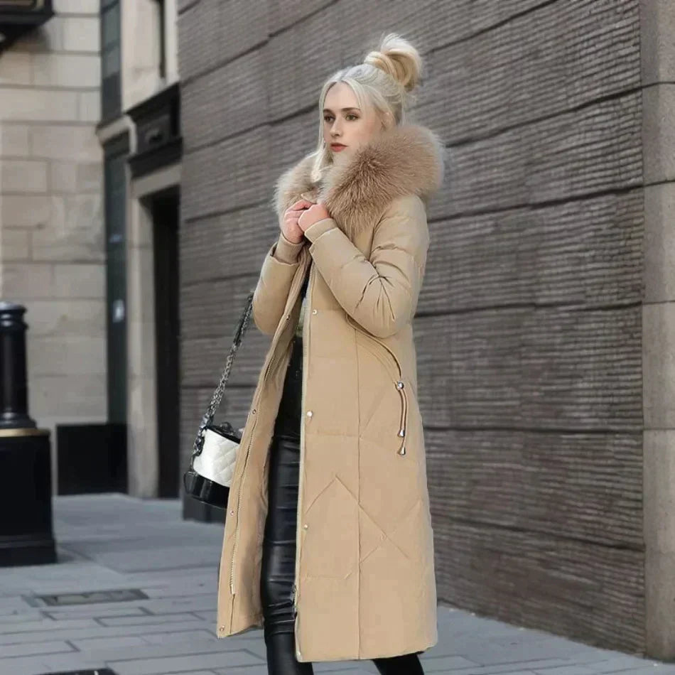 Manteau élégant pour femme en fausse fourrure de luxe