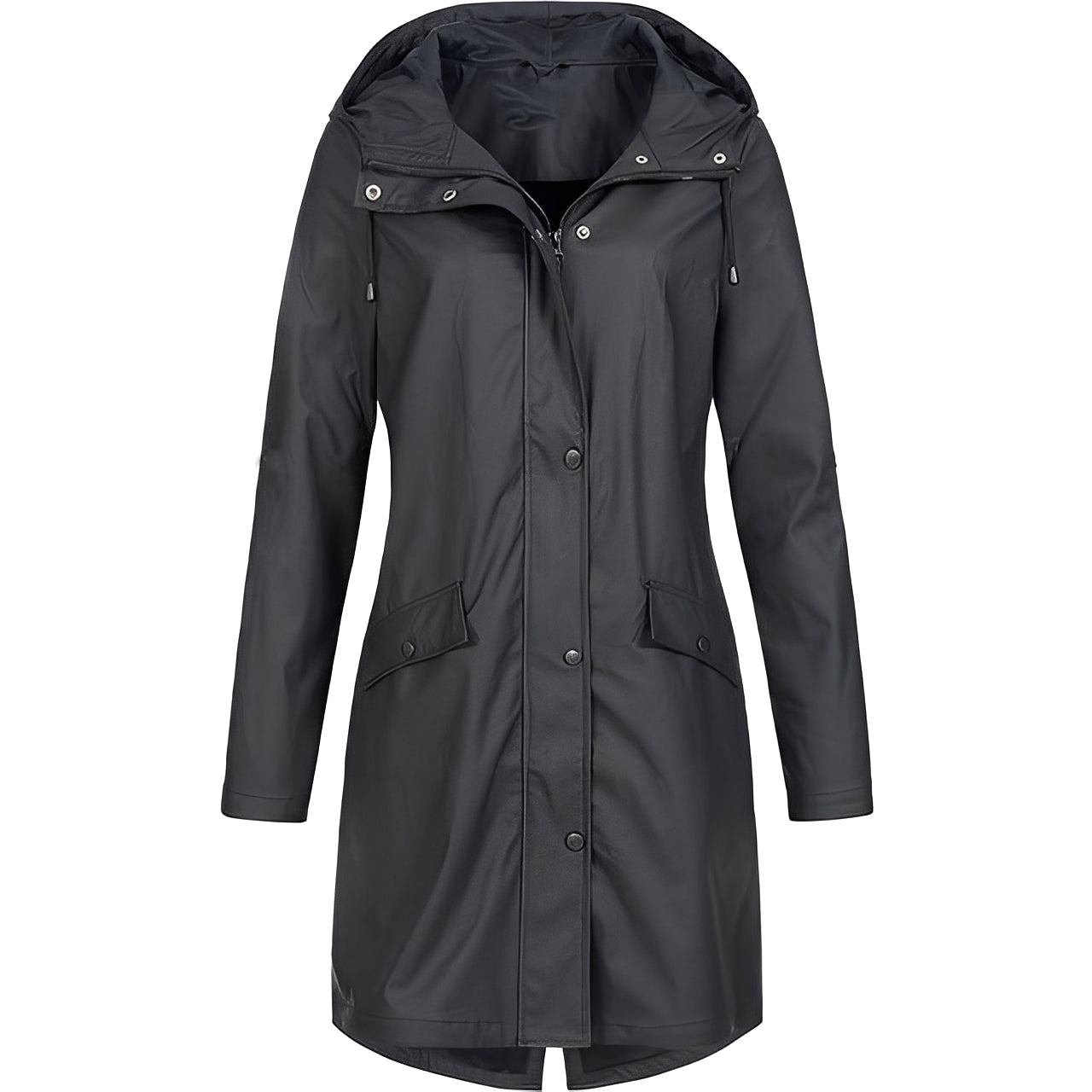 Manteau long pratique pour femme, résistant à l'eau