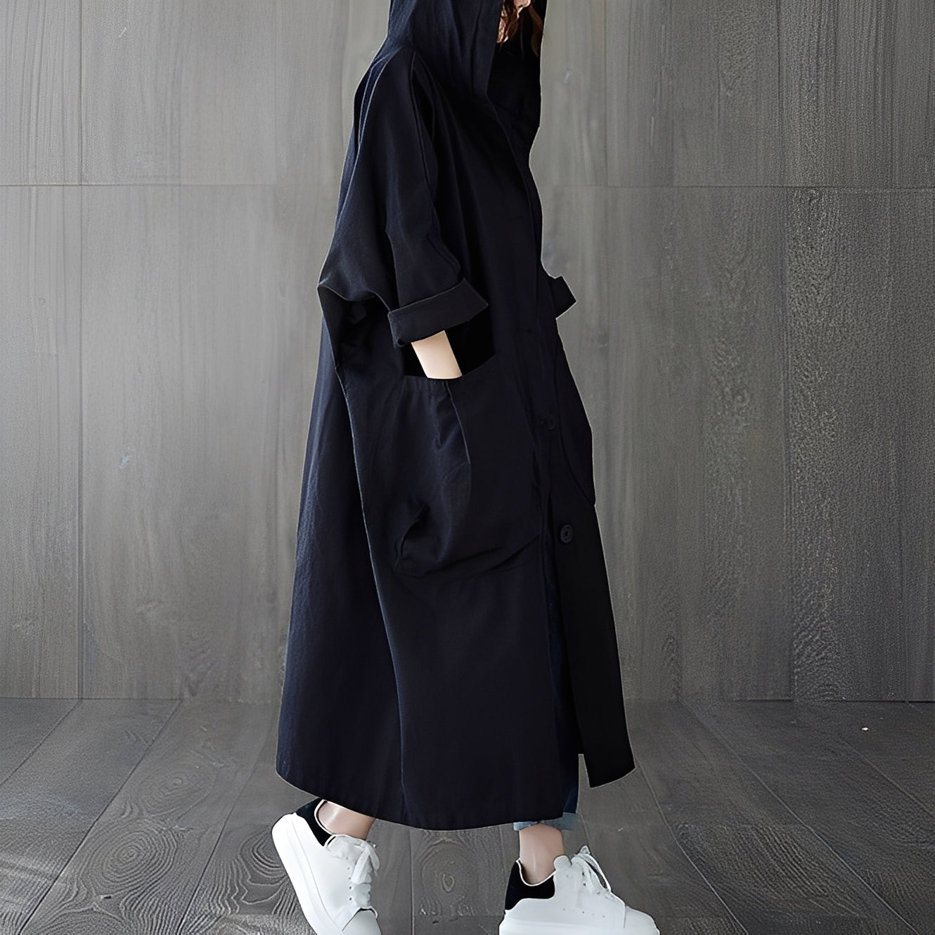 Trench-coat stylé pour femme avec des poches pratiques