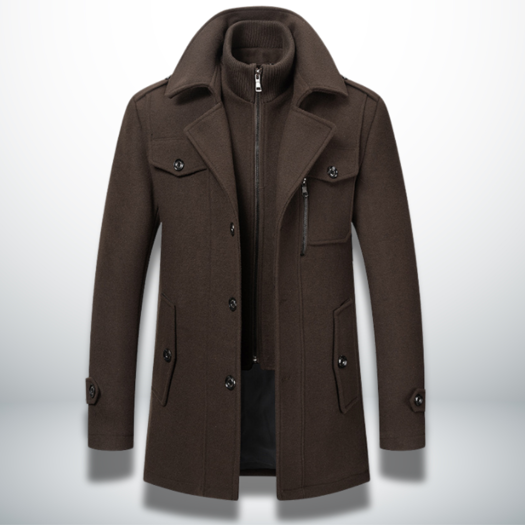 Manteau homme moderne fermeture boutonnée