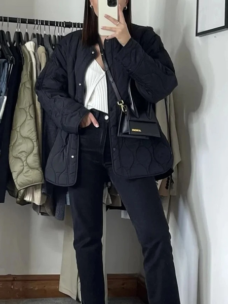 Élégante veste matelassée automne hiver à manches longues