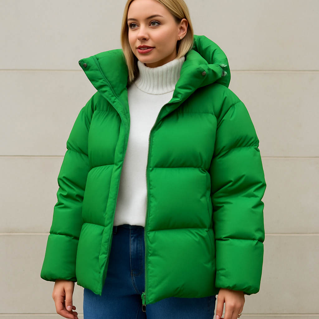Manteau d'hiver matelassé pour femme, coupe élégante
