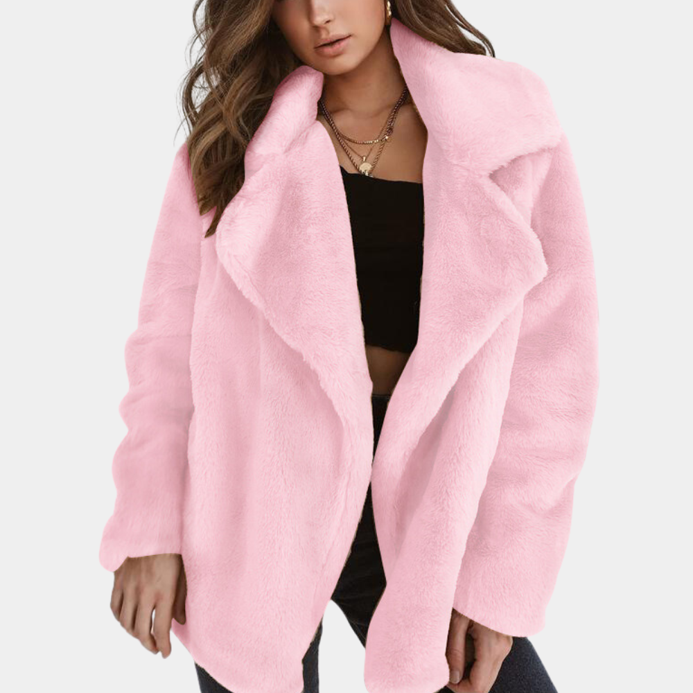 Manteau d'hiver en peluche doux pour femmes