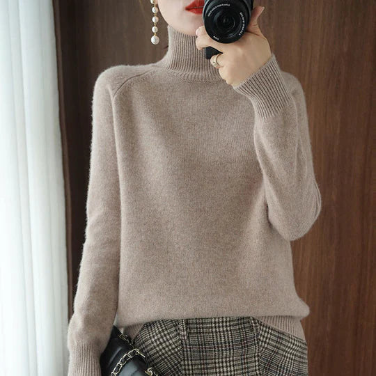 Pull col roulé élégant pour femme