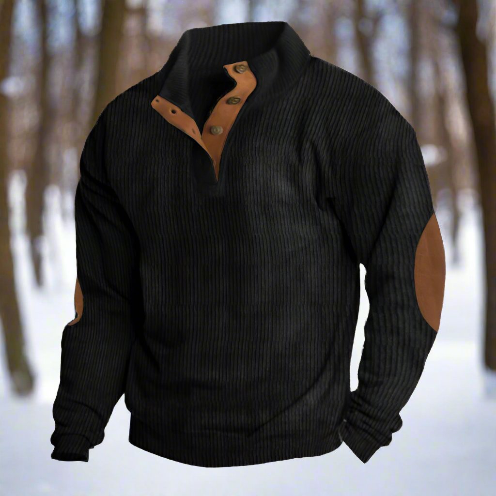 Pull à col montant stylé effet daim